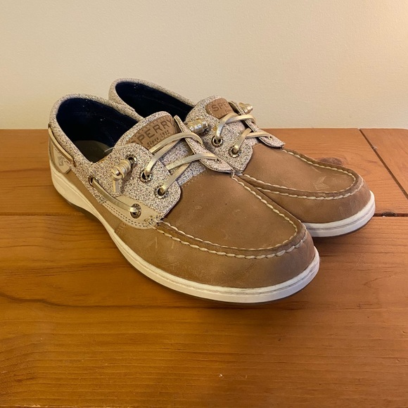 Sperry Shoes | Sperry Rosefish Sparkle Shoes | Color: Tan | Size: 8 | Ben_Jamin33's Closet